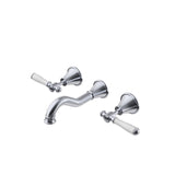 Clasico Wall Basin/Bath Set - Ceramic Handle