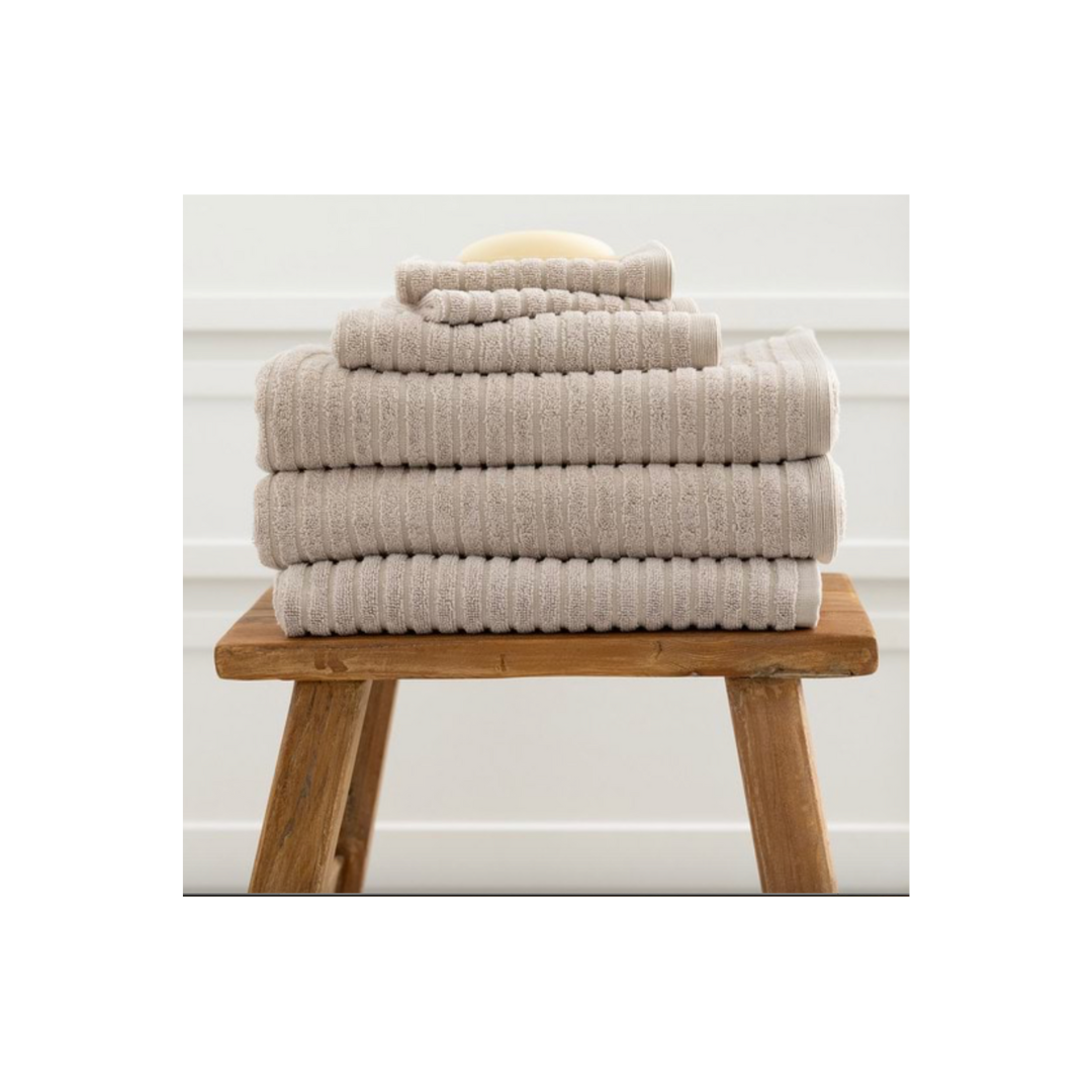 Alessia Cotton Bamboo Rib 6 Piece Towel Set
