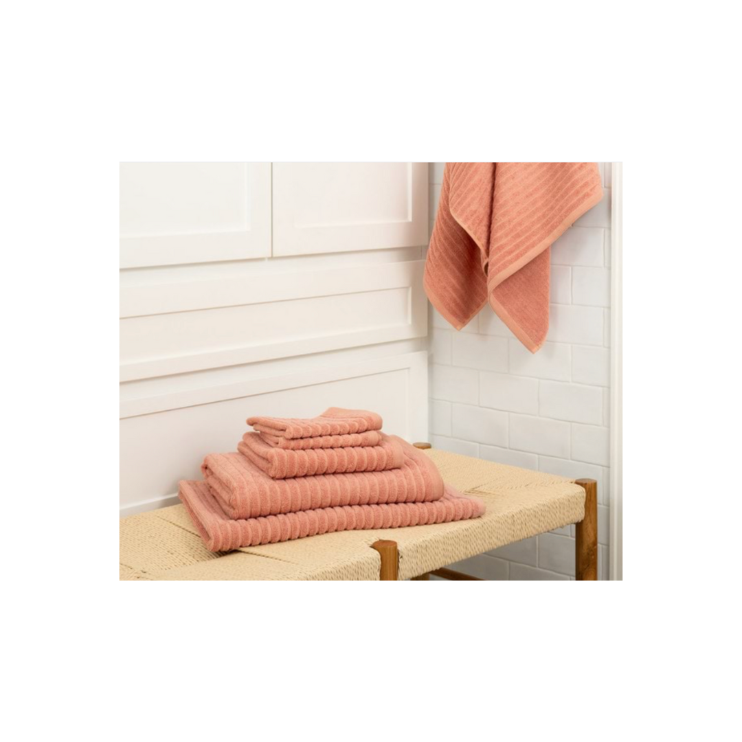 Alessia Cotton Bamboo Rib 6 Piece Towel Set