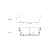 Zumi Mila Back to Wall Freestanding Bathtub