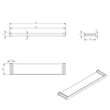 Oskar Metal & Glass Shelf