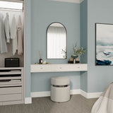 MODERN ARCH WALL MIRROR WITH PORTABLE MAGNIFIER