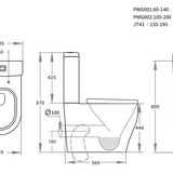 Zeus Rimless Tornado Toilet Suite
