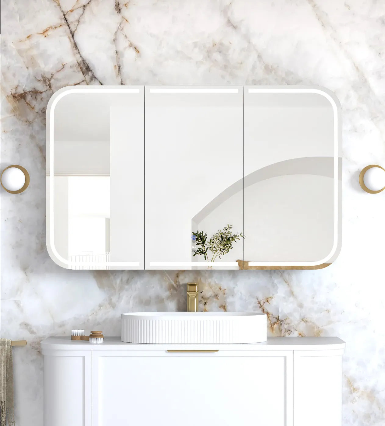 LED Newport Shaving Cabinet Premium Edition