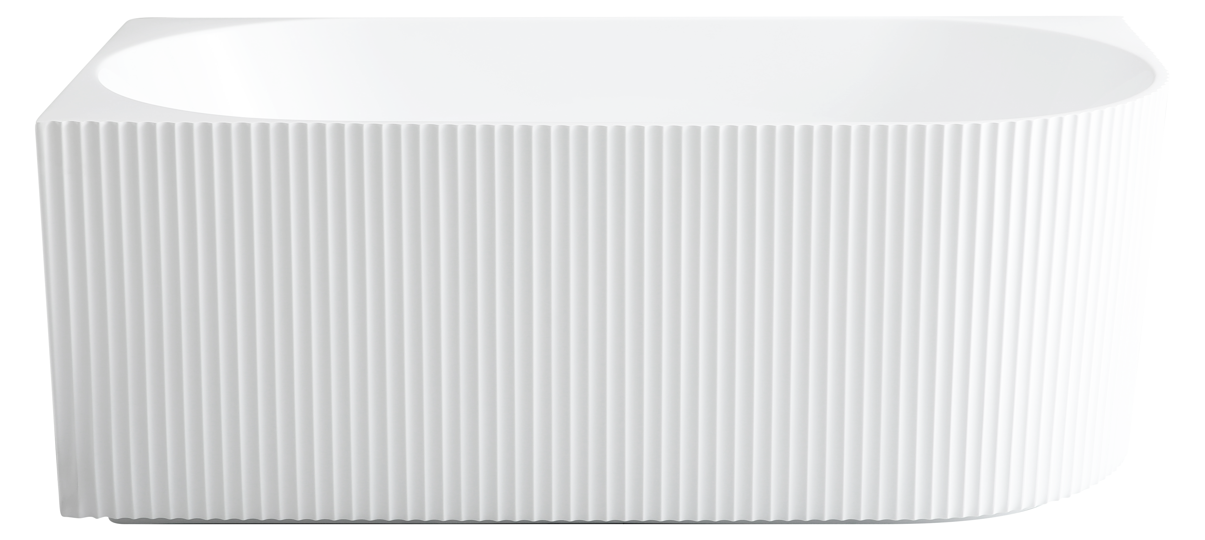 Capri Groove Freestanding Corner Bathtub