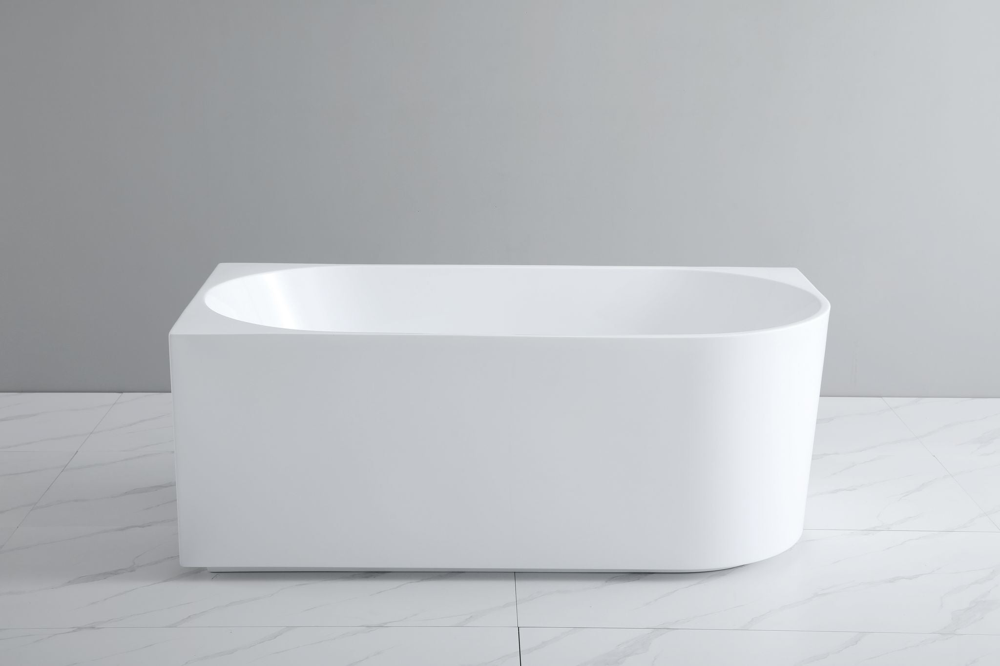 Elivia Back To Wall Corner Bathtub