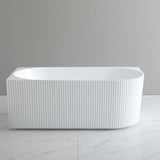 Capri Groove Freestanding Corner Bathtub