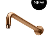 Round Wall Shower Curved Arm 400mm