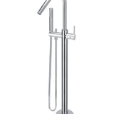 Round Freestanding Bath Spout and Hand Shower