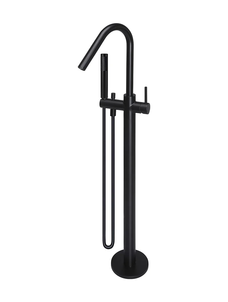 Round Paddle Freestanding Bath Spout and Hand Shower