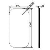Bianca Oval Framed Mirror - Black