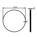 Bianca Round Framed Mirror - Black