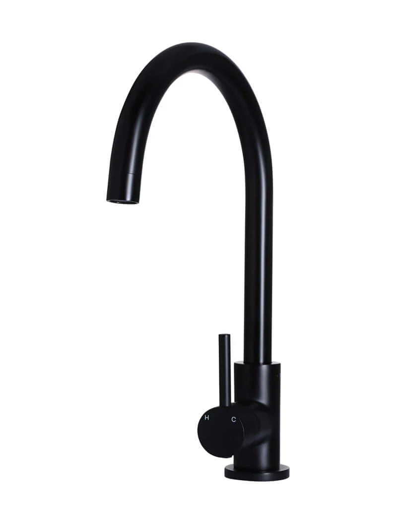 Round Gooseneck Kitchen Mixer Tap