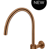 Round High-Rise Swivel Wall Spout