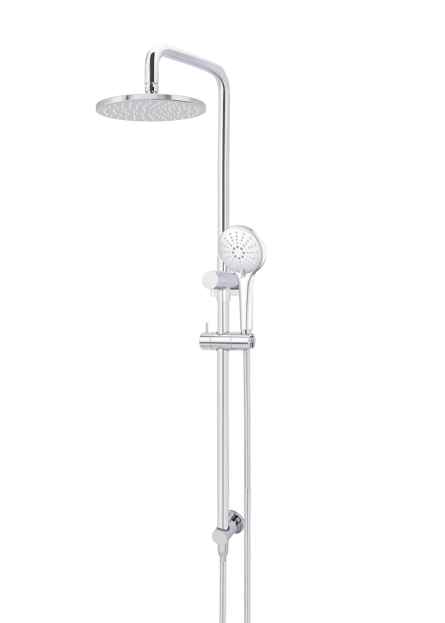 ROUND COMBINATION SHOWER RAIL, 200MM ROSE, THREE-FUNCTION HAND SHOWER