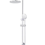 ROUND COMBINATION SHOWER RAIL, 200MM ROSE, THREE-FUNCTION HAND SHOWER