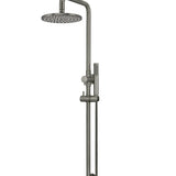 ROUND COMBINATION SHOWER RAIL, 200MM ROSE, SINGLE FUNCTION HAND SHOWER