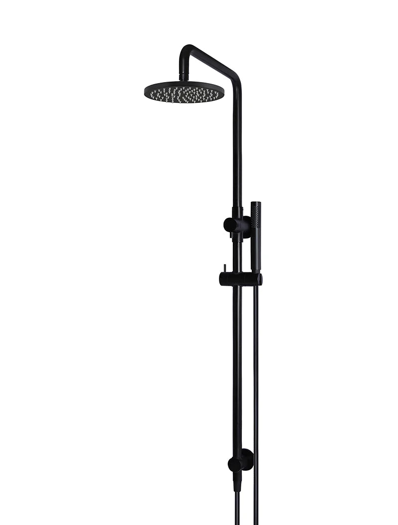 ROUND COMBINATION SHOWER RAIL, 200MM ROSE, SINGLE FUNCTION HAND SHOWER