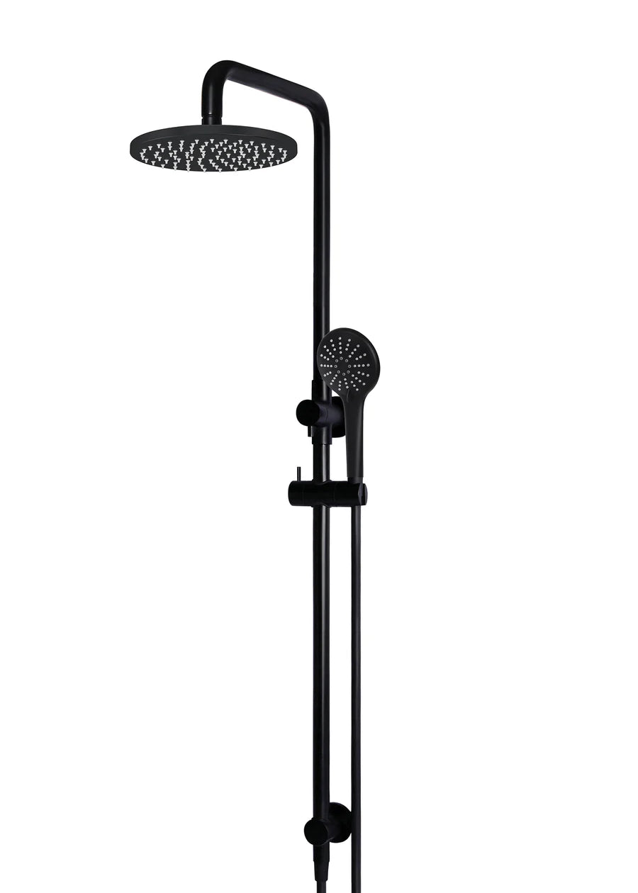 ROUND COMBINATION SHOWER RAIL, 200MM ROSE, THREE-FUNCTION HAND SHOWER