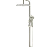 ROUND COMBINATION SHOWER RAIL, 300MM ROSE, THREE FUNCTION HAND SHOWER