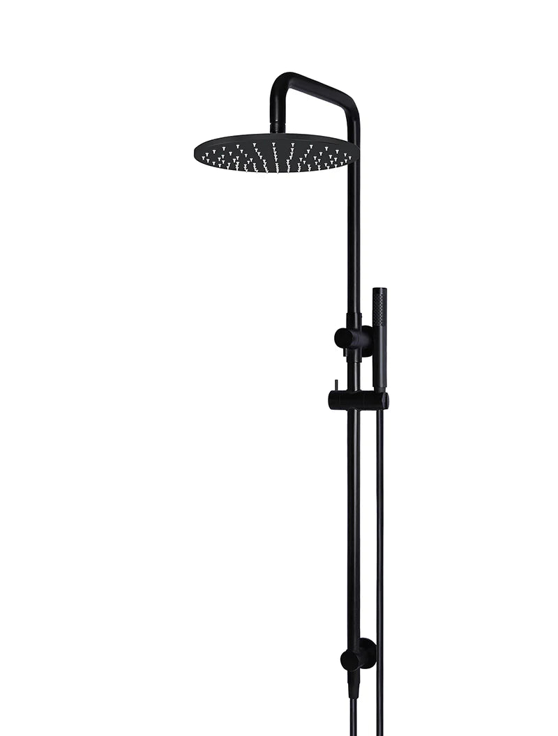 ROUND COMBINATION SHOWER RAIL, 300MM ROSE, SINGLE FUNCTION HAND SHOWER
