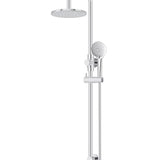 ROUND GOOSENECK SHOWER SET WITH 200MM ROSE, THREE-FUNCTION HAND SHOWER