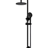 ROUND GOOSENECK SHOWER SET WITH 200MM ROSE, THREE-FUNCTION HAND SHOWER