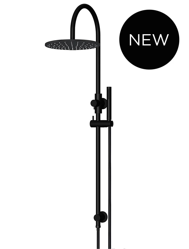 ROUND GOOSENECK SHOWER SET WITH 300MM ROSE, SINGLE-FUNCTION HAND SHOWER