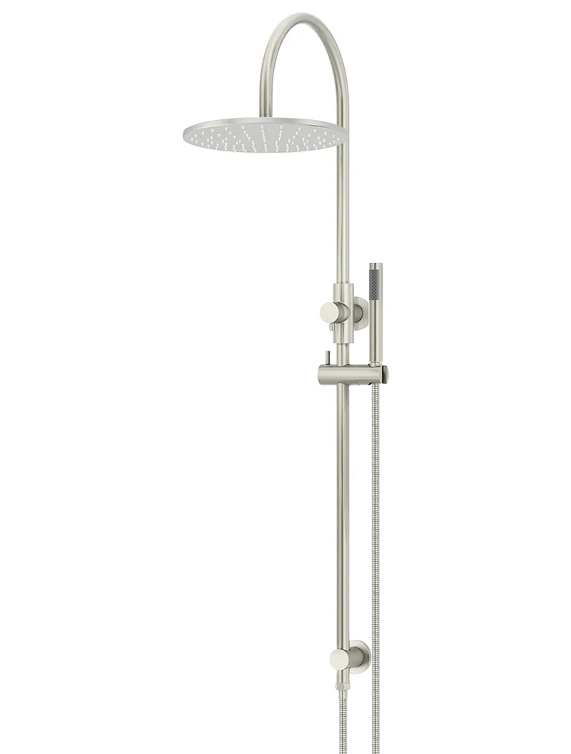 ROUND GOOSENECK SHOWER SET WITH 300MM ROSE, SINGLE-FUNCTION HAND SHOWER