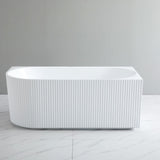 Capri Groove Freestanding Corner Bathtub