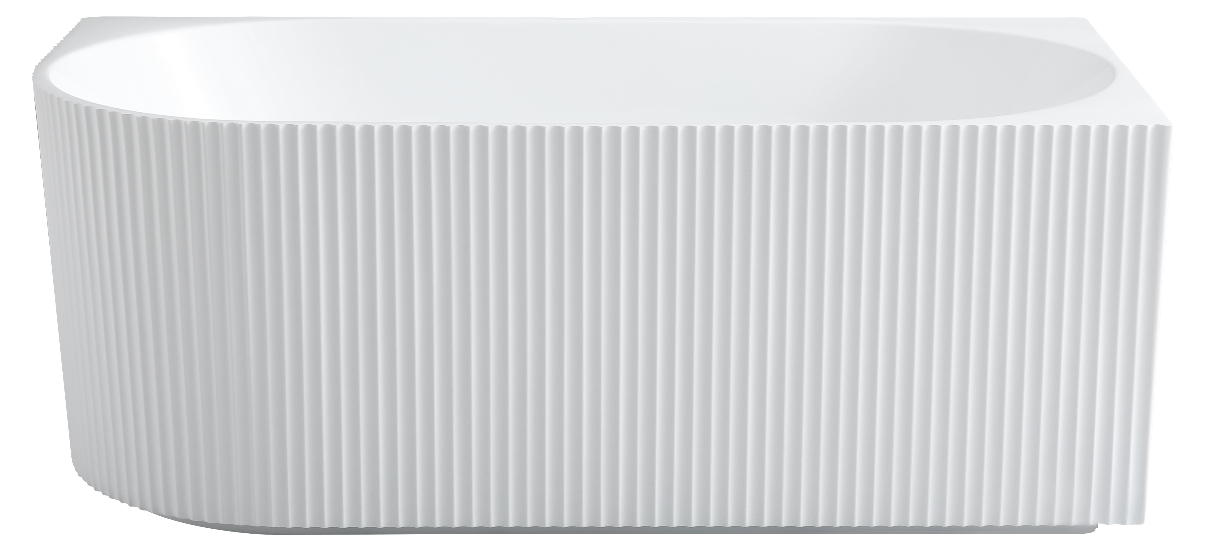 Capri Groove Freestanding Corner Bathtub