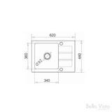 Pradus Sink 620 x 440mm
