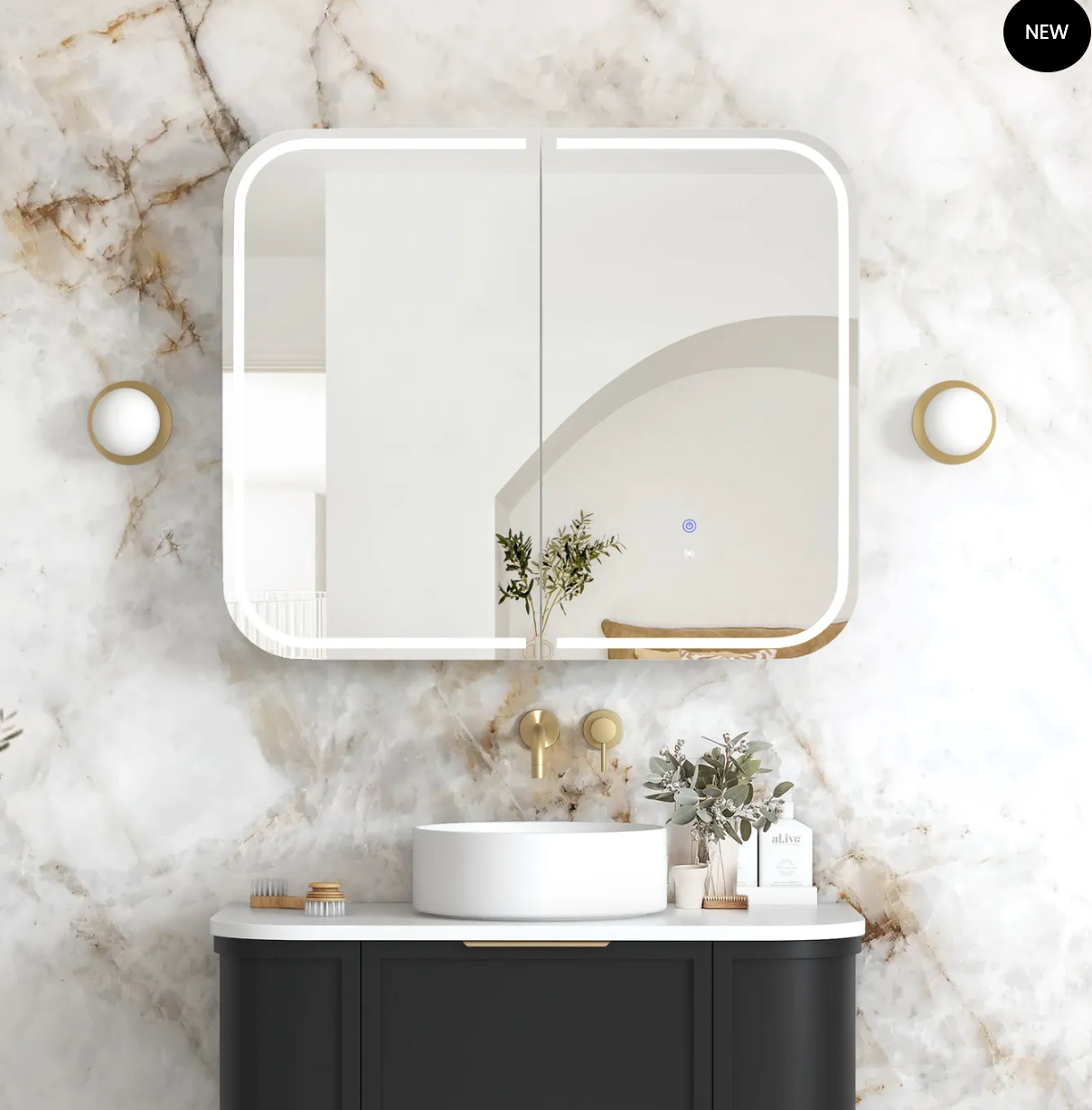 LED Newport Shaving Cabinet Premium Edition