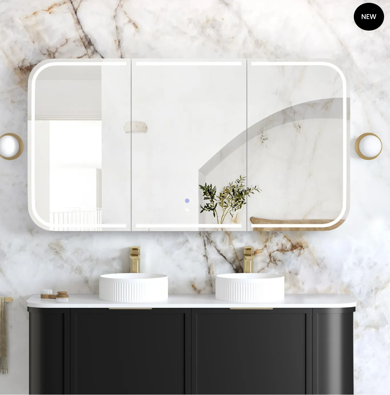 LED Newport Shaving Cabinet Premium Edition