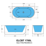 Elivia Back To Wall Corner Bathtub