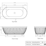 Attica Kensington Freestanding Bath with Overflow