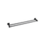 Square Double Towel Rail 600mm