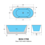 Bari Groove Bathtub