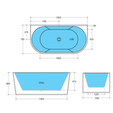 Elivia Back To Wall Bathtub