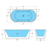 Elivia Back To Wall Bathtub