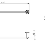 Mica Heritage Single Towel Rail