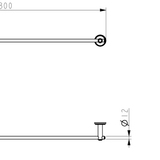 Mica Heritage Single Towel Rail