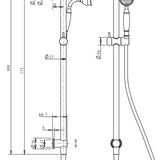 Mica Heritage Shower Rail