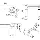 Tiago, Beki, Eleniko, Kaza – Wall-Spout Combo – BODY ONLY
