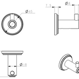 Mica Heritage Robe Hook