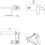 Kaza Wall-Spout Combo – 1P – TRIM KIT ONLY
