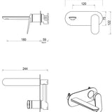 Lantra Wall-Spout Combo – 1P – TRIM KIT ONLY