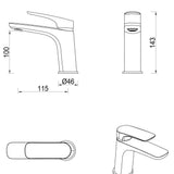 Kaza Basin Mixer