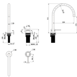 Mica Gooseneck Hob Sink/Basin Mixer Set