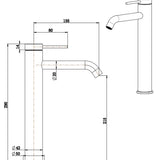 Mica TALL Basin Mixer - Curved Spout